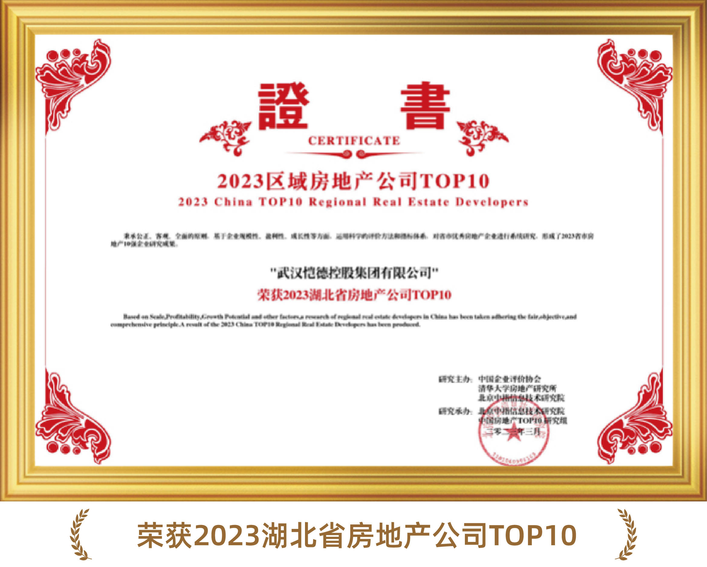 2023湖北省房地产TOP10